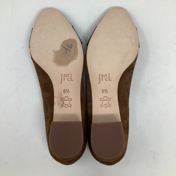 NWOT J. McLaughlin women's Ciara suede pumps heels 6.5 brown *flaw on sole* - Picture 7 of 7